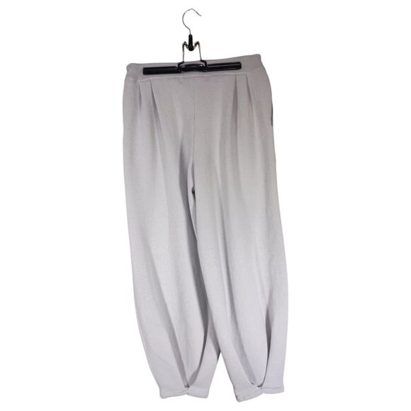 Free People Pants L Womens Blue Fp Beach Freya Harem Relaxed Linen Elastic Waist - Picture 2 of 4